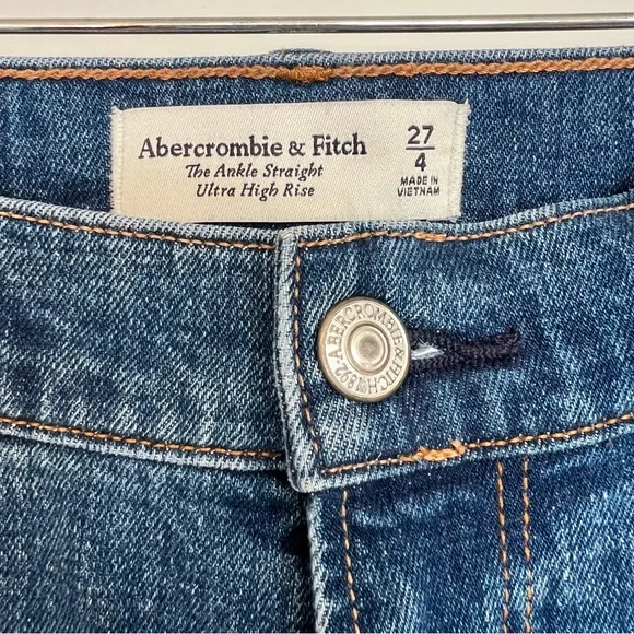 Abercrombie & Fitch curve love ultra high rise the ankle straight jean Size 27 - Picture 7 of 9